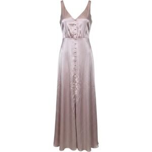 Womens Satin Dress Babydoll XL Maxi Wedding Evening Gown Elegant Gala Long